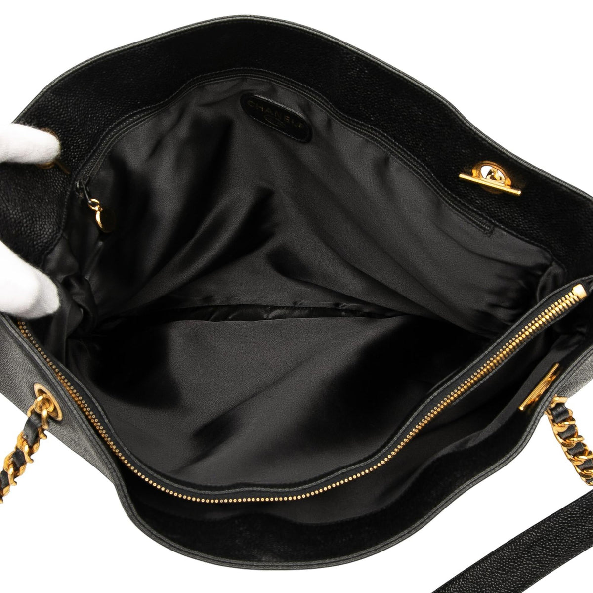 Chanel CC Caviar Chain Tote