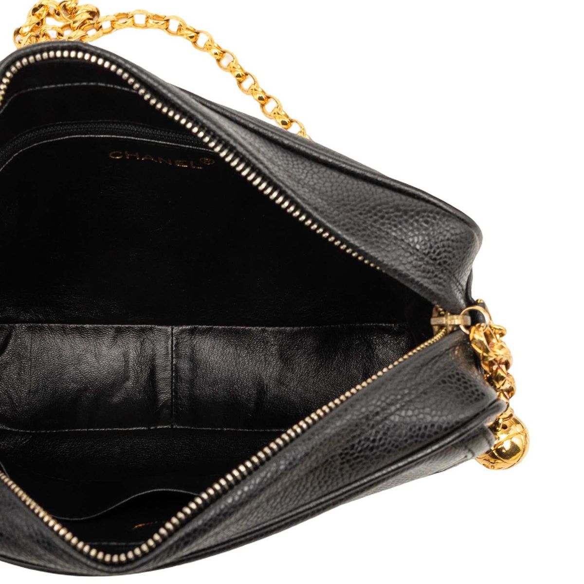 Chanel CC Caviar Front Pocket Bijoux Chain Camera Bag