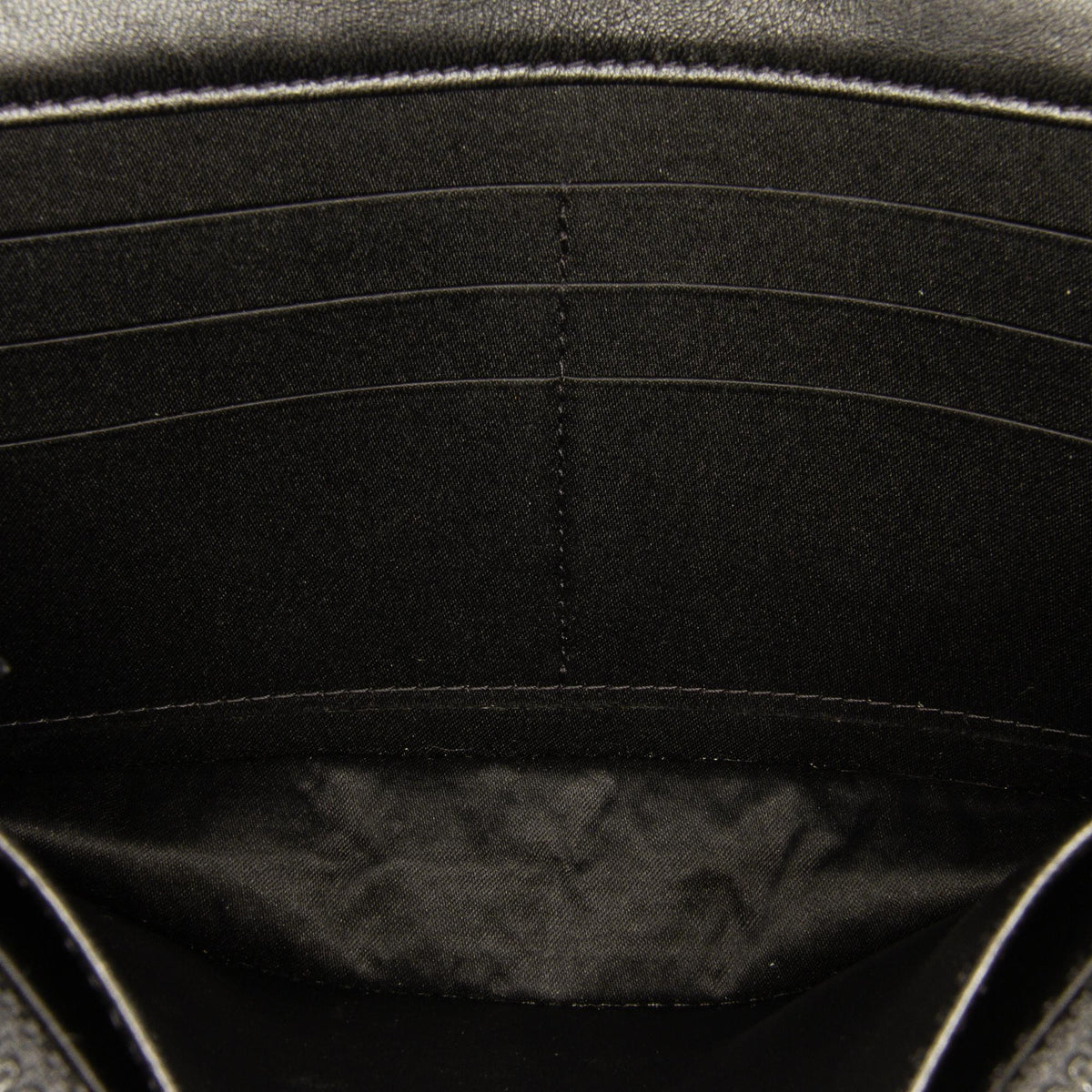 Chanel CC Quilted Crinkled Patent Wallet On Chain