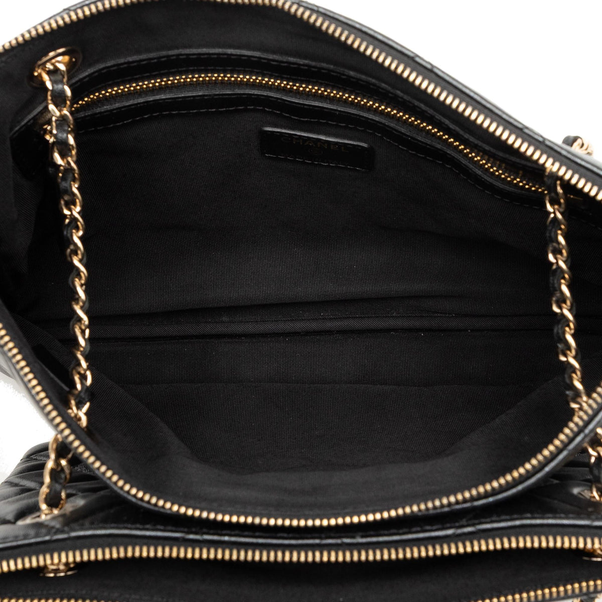 Chanel CC Quilted Lambskin Double Zip Crossbody