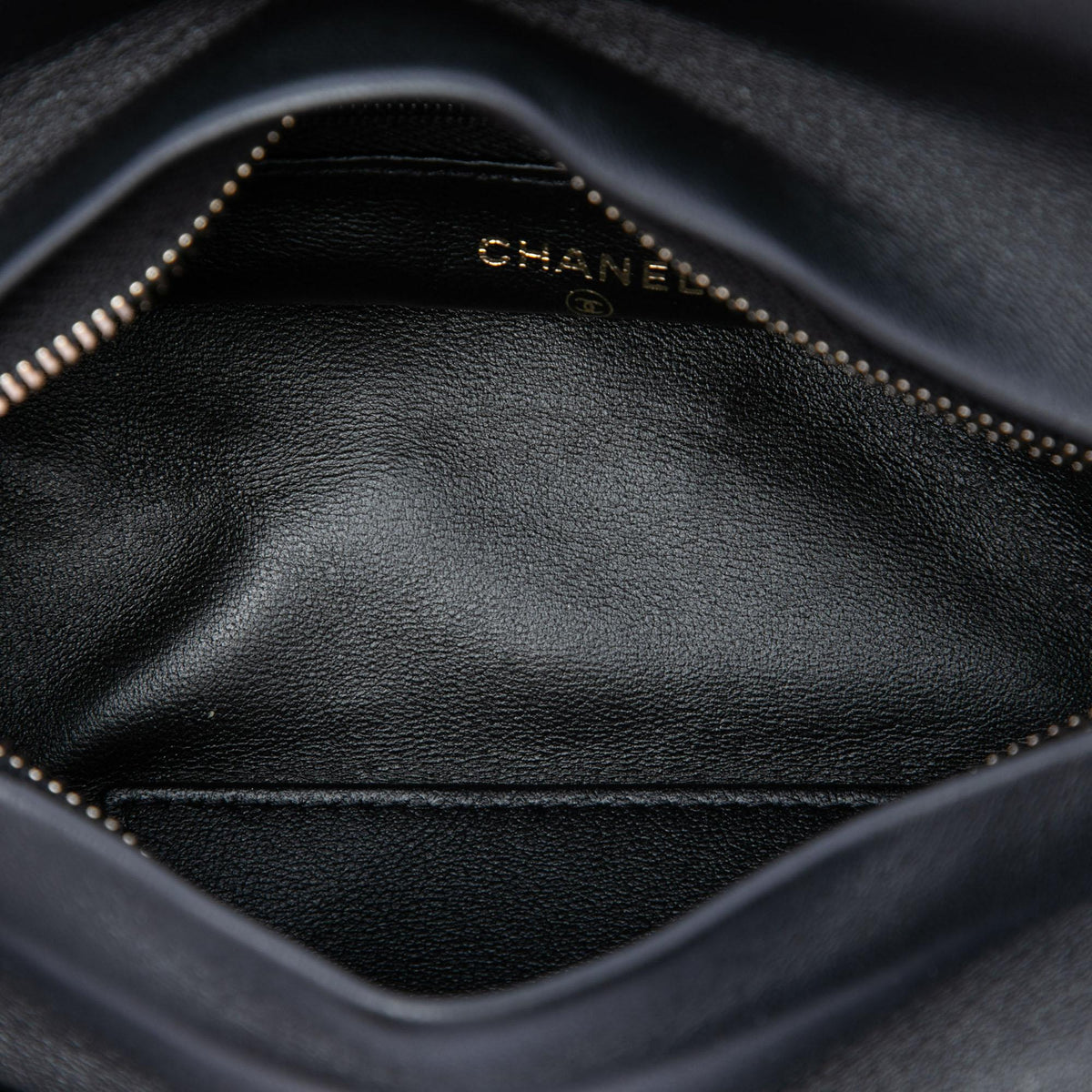 Chanel CC Quilted Velvet Crystal Wristlet Clutch