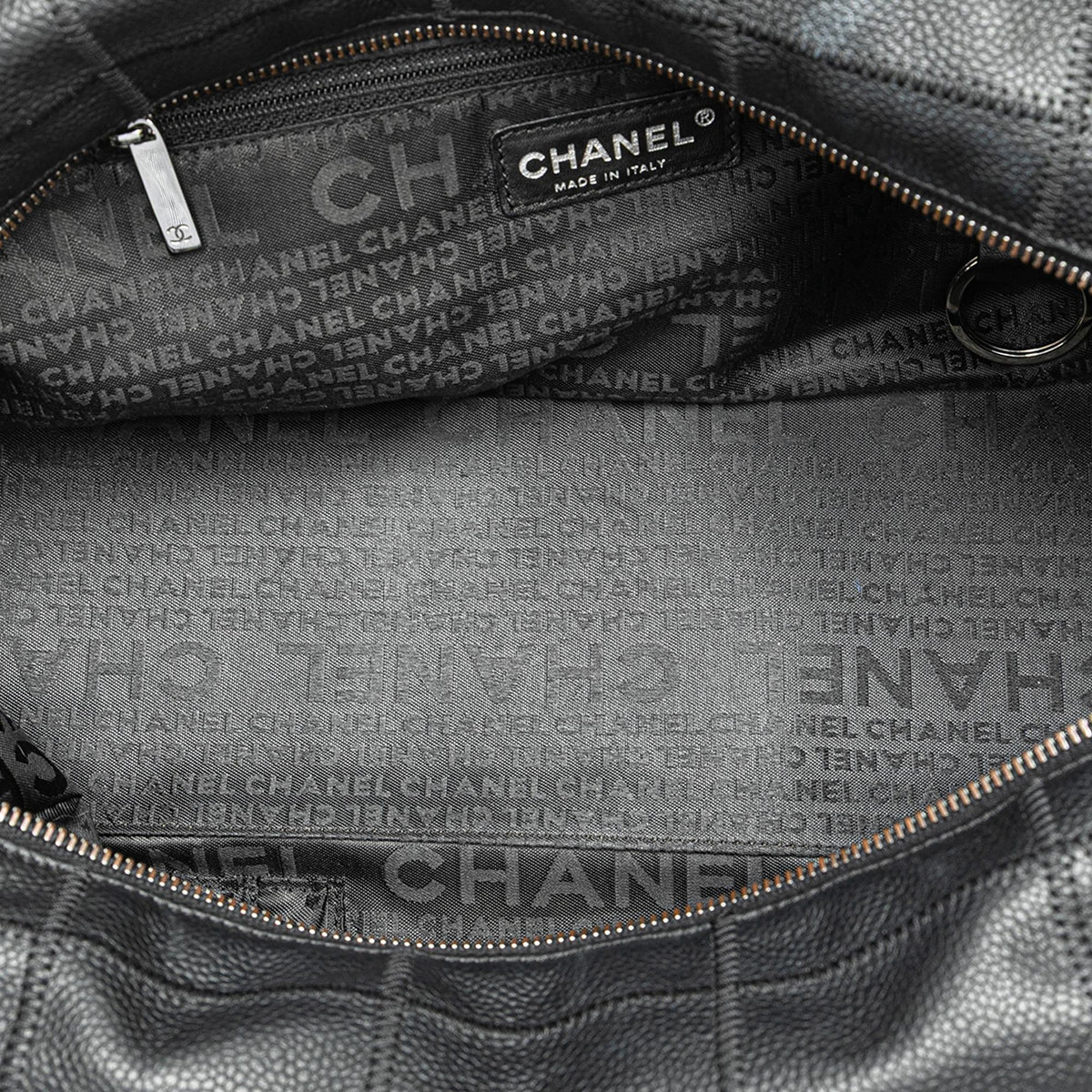 Chanel Choco Bar Caviar Shoulder Bag