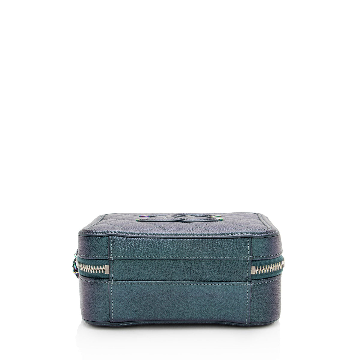 Chanel Iridescent Caviar Leather CC Filigree Small Vanity Case