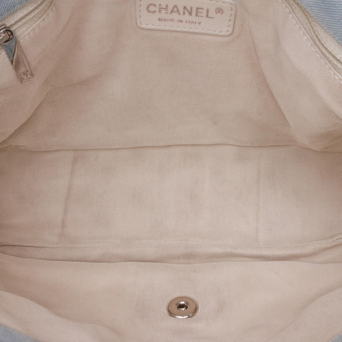 Chanel Jumbo Denim Canebiers Net Flap
