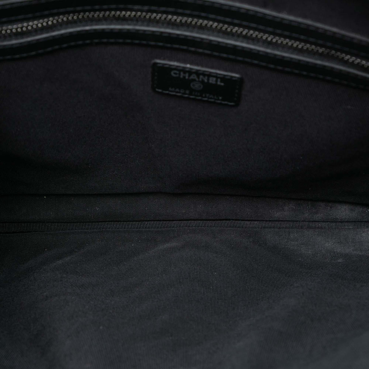 Chanel Large CC Chevron Iridescent Caviar O Case Clutch