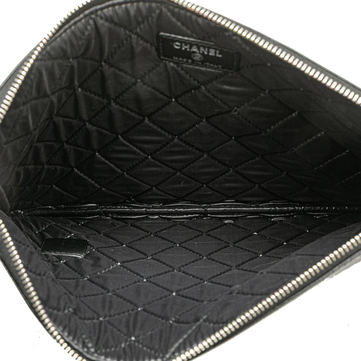 Chanel Medium Caviar Deauville Studded O Case Clutch