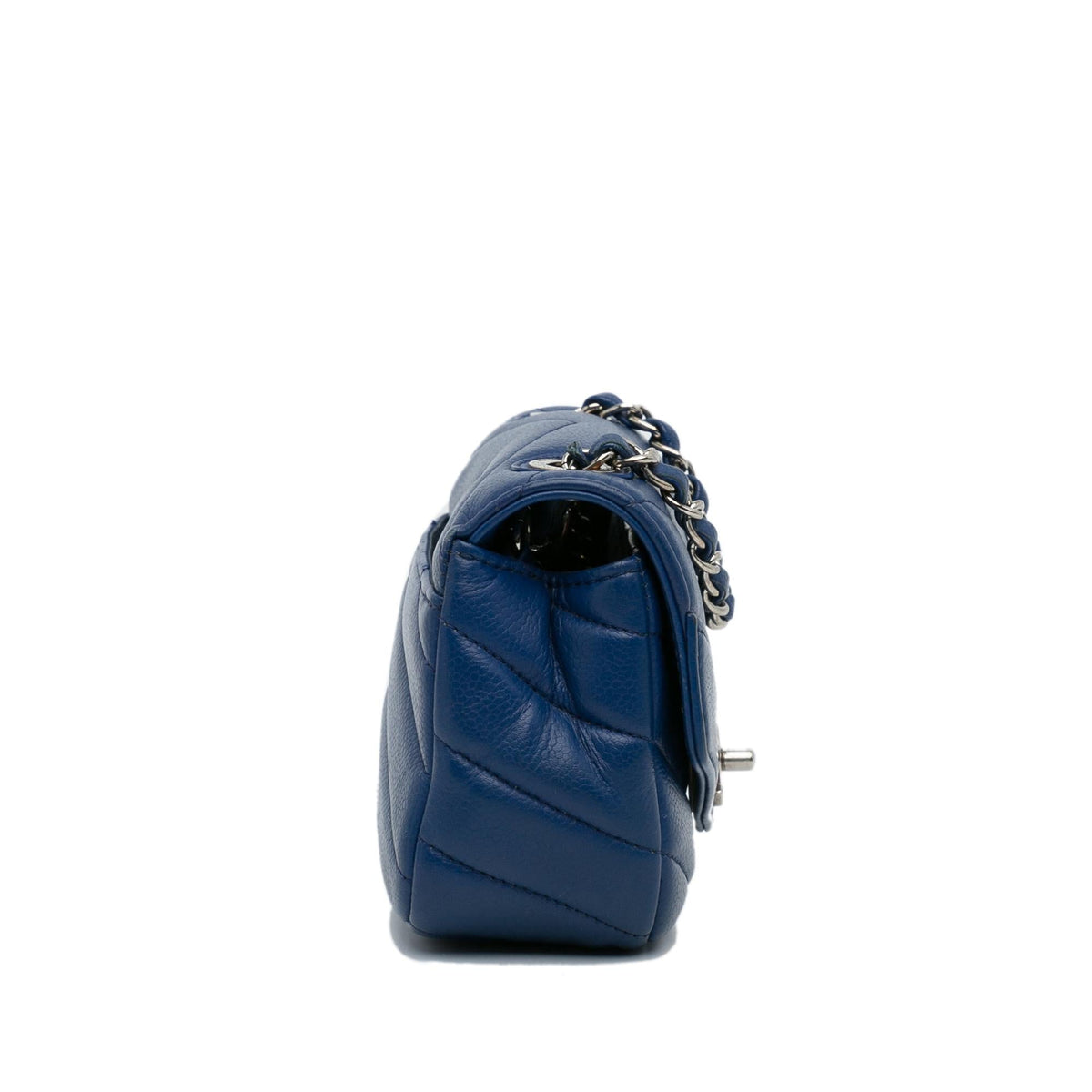 Chanel Mini Caviar Chevron Data Center Envelope Flap Bag