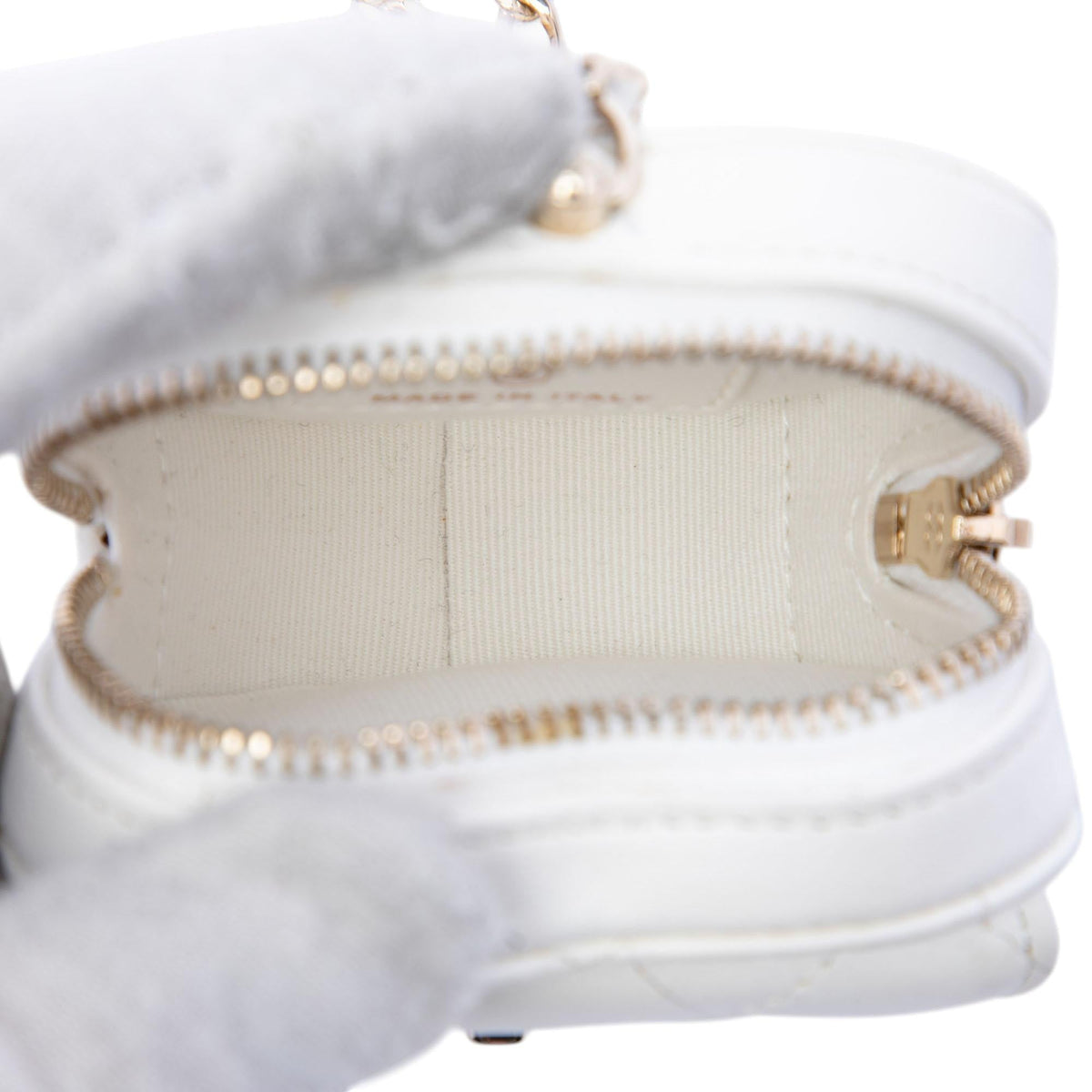 Chanel Mini Quilted Lambskin CC in Love Heart Necklace Bag