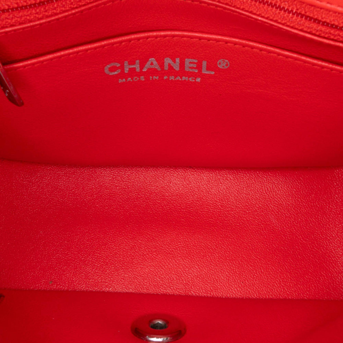 Chanel Mini Square Classic Patent Striped Single Flap