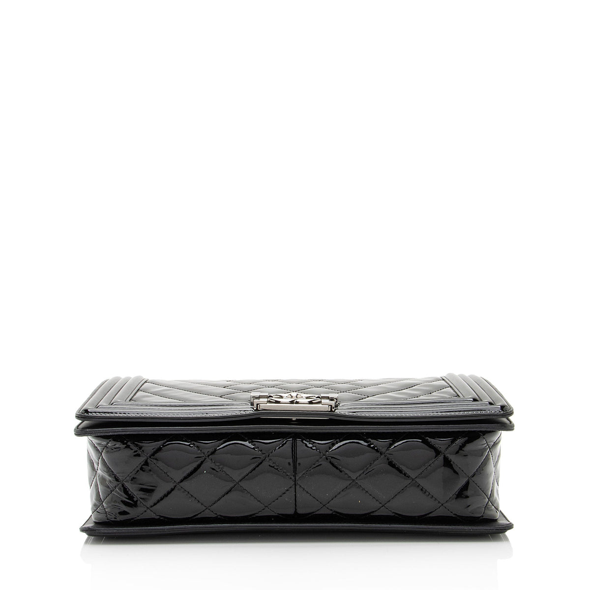 Chanel Patent Leather Chevron New Medium Boy Bag (SHF-jPhBdY)