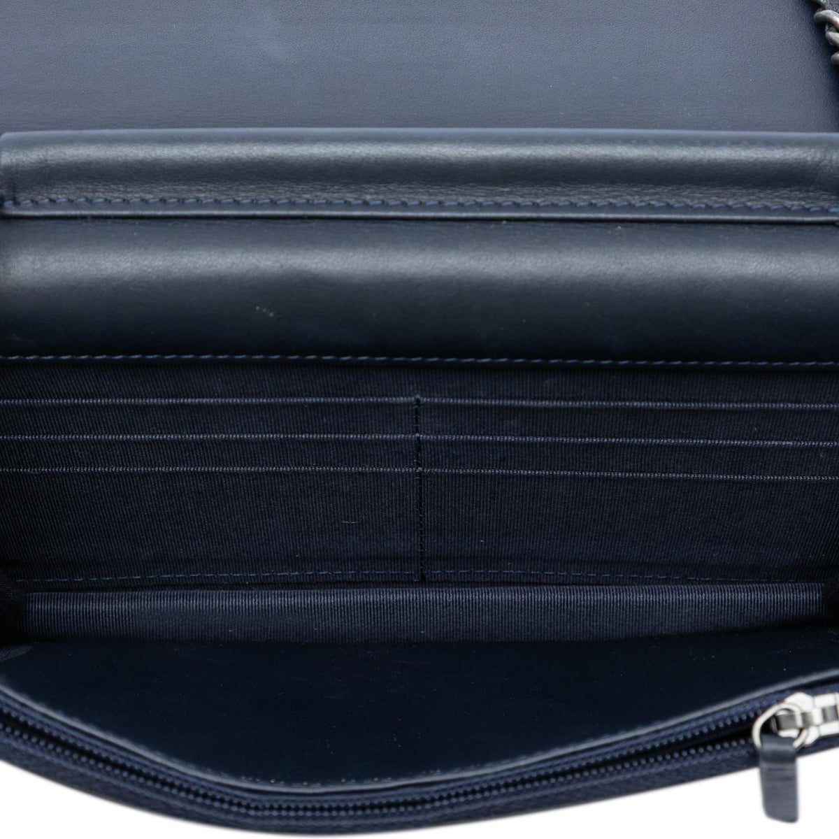 Chanel Printed Denim and Calfskin Gabrielle Wallet On Chain