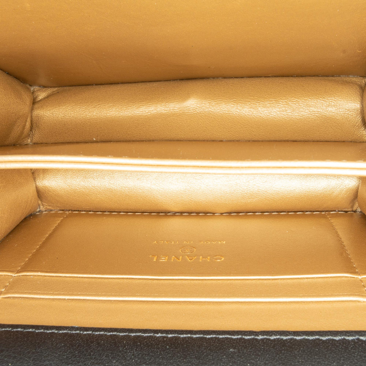 Chanel Quilted Calfskin Strass Card Holder On Chain