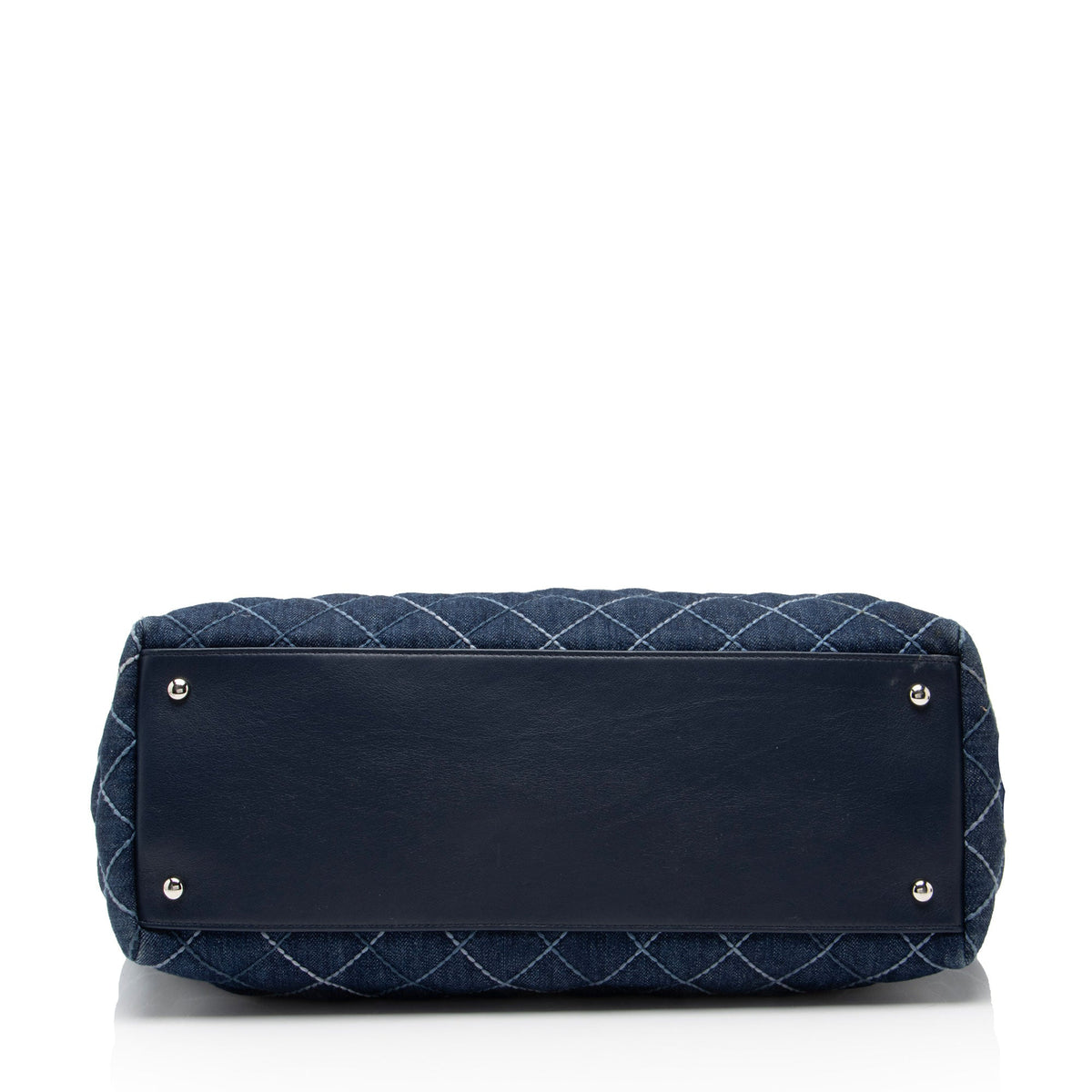 Chanel Quilted Denim Coco Handle Shopping Tote