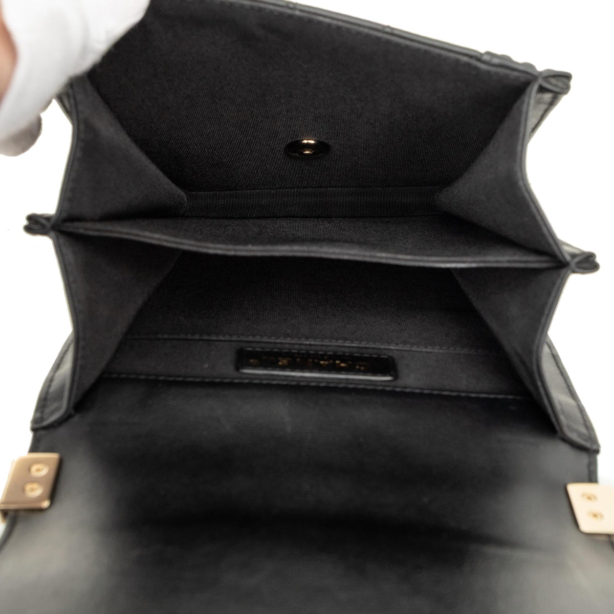 Chanel Quilted Lambskin North South Boy Flap