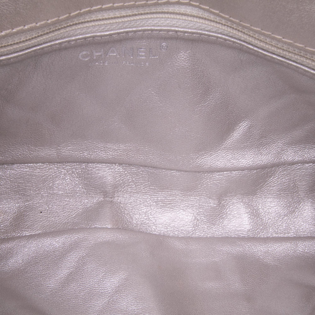 Chanel Reissue 2.55 Metallic Lambskin Clutch With Chain