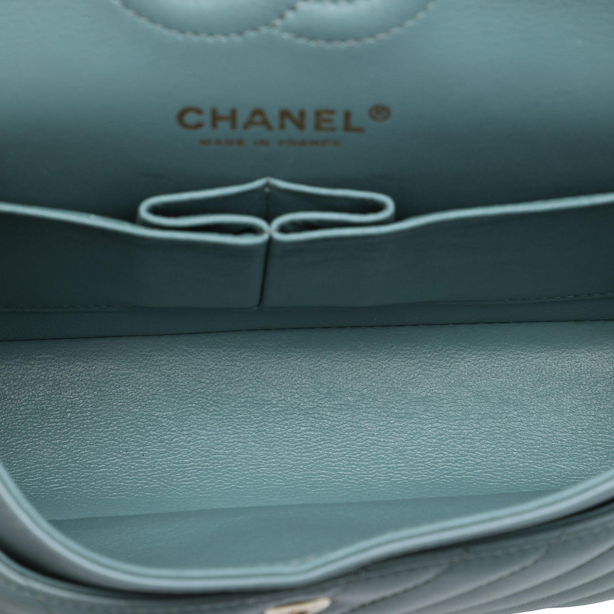 Chanel Small Classic Chevron Lambskin Double Flap