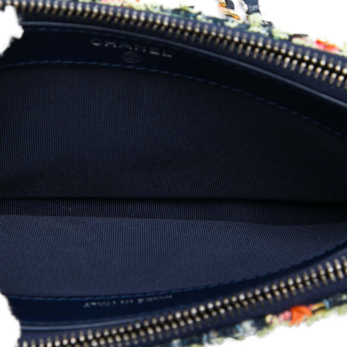 Chanel Tweed Gabrielle Double Zip Clutch with Chain