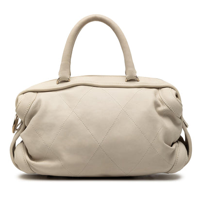 Chanel CC Calfskin Wild Stitch Bowling Bag