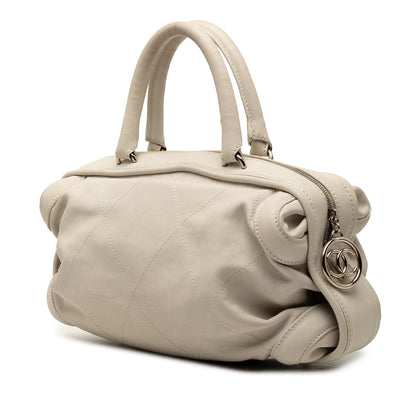 Chanel CC Calfskin Wild Stitch Bowling Bag