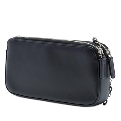 Chanel CC Calfskin and Sequin Double Zip Wallet on Chain