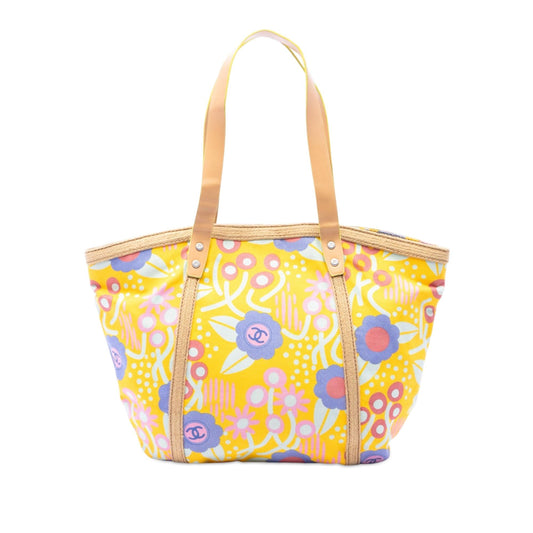 Chanel CC Canvas High Summer Flower Tote