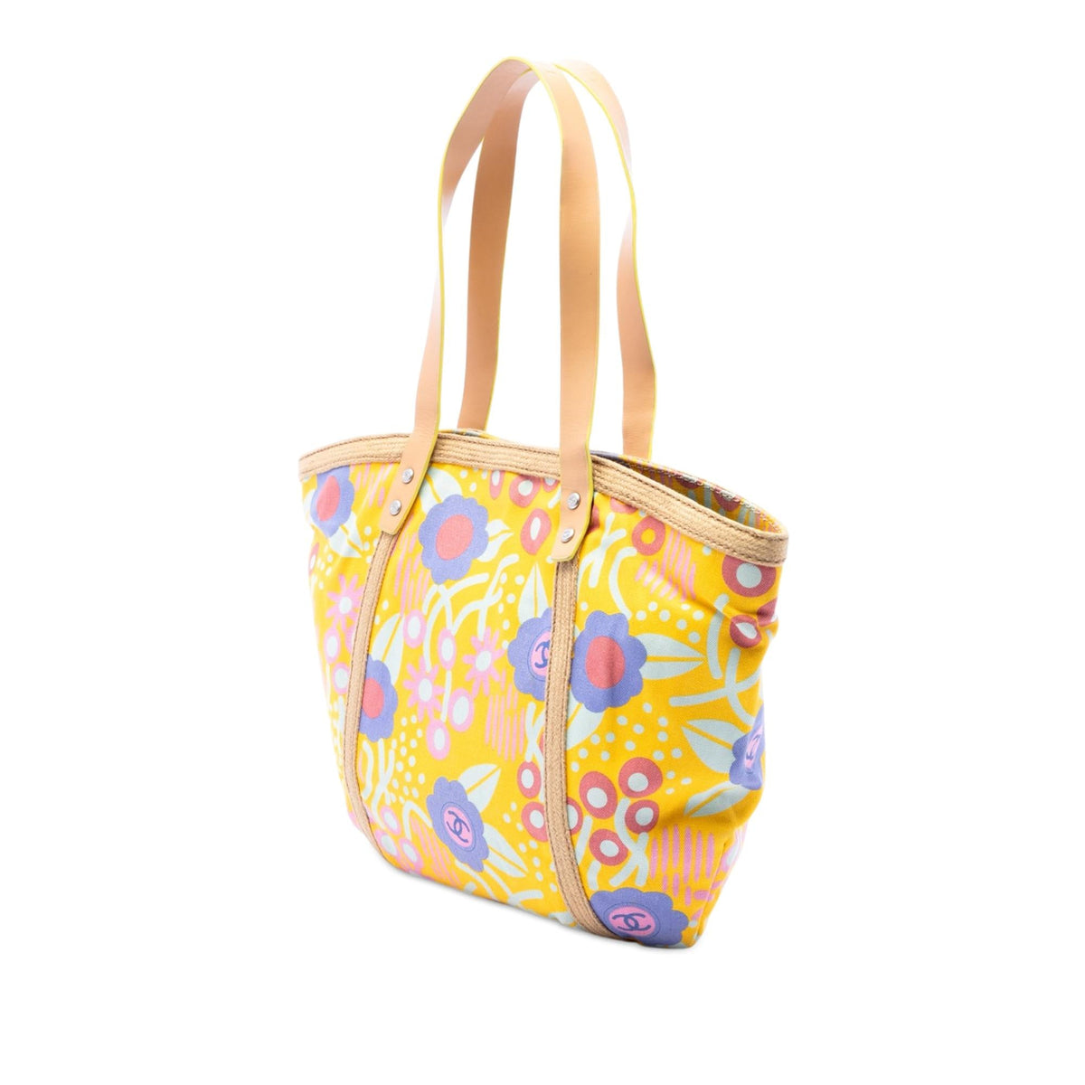 Chanel CC Canvas High Summer Flower Tote