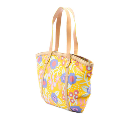 Chanel CC Canvas High Summer Flower Tote