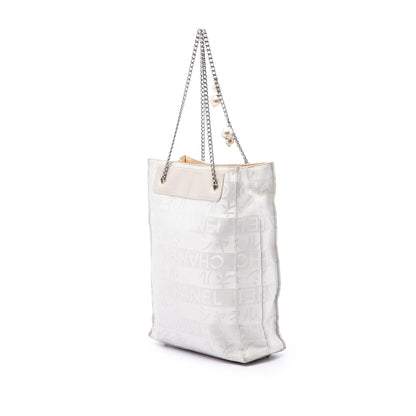 Chanel CC Canvas Pearl Tote