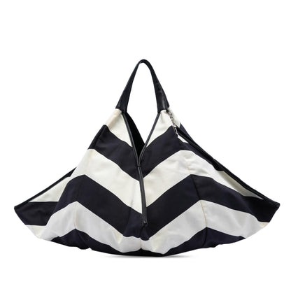 Chanel CC Canvas Stripe Tote