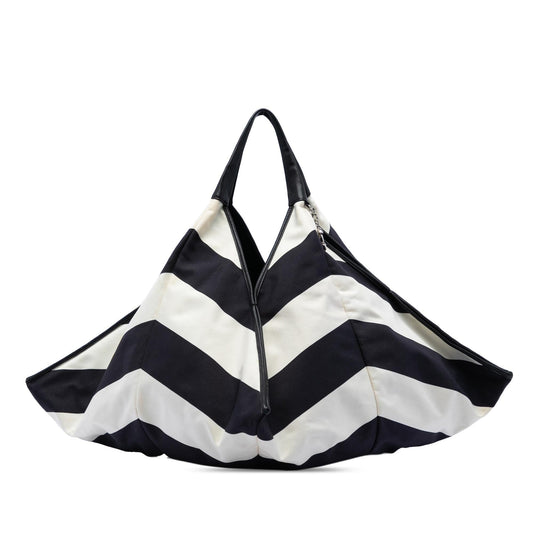 Chanel CC Canvas Stripe Tote