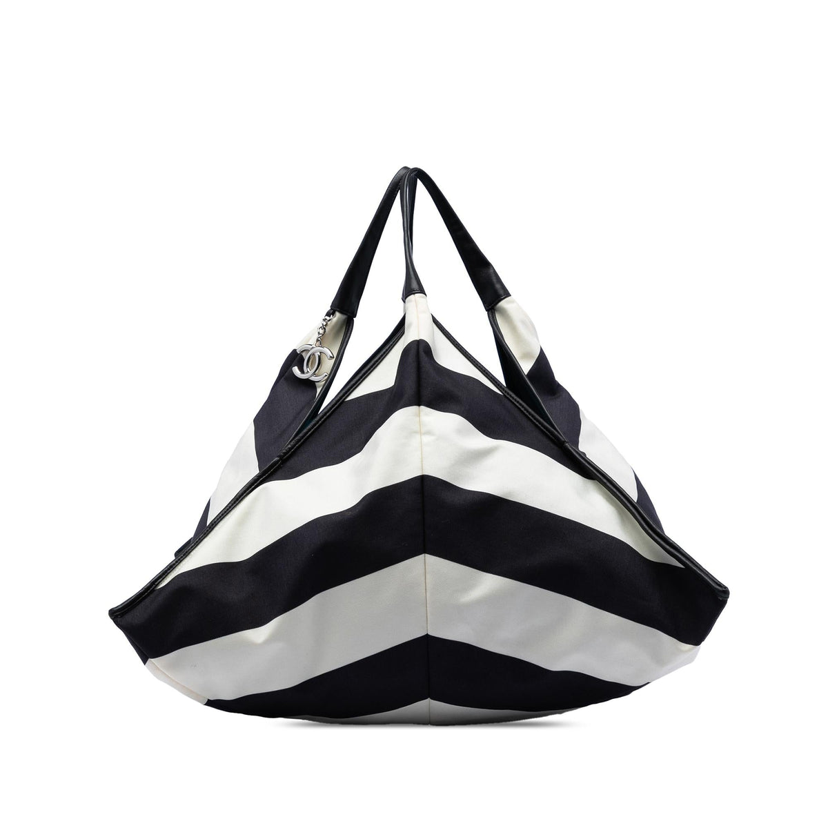 Chanel CC Canvas Stripe Tote
