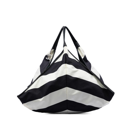 Chanel CC Canvas Stripe Tote