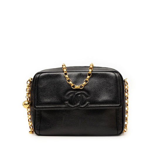Chanel CC Caviar Front Pocket Bijoux Chain Camera Bag