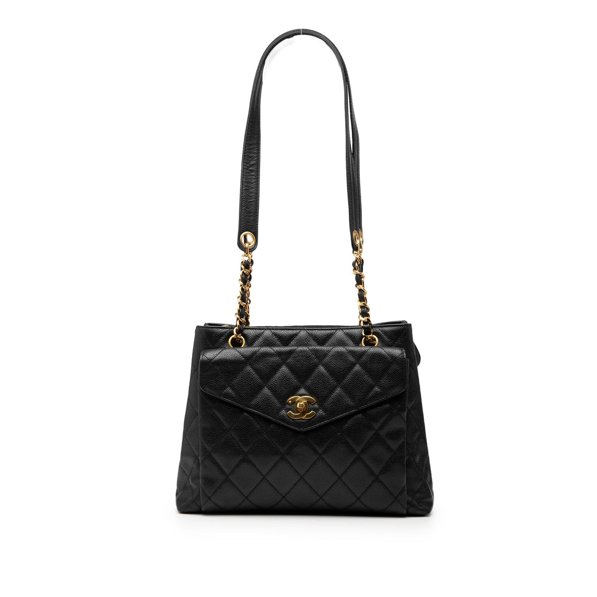 Chanel CC Caviar Front Pocket Shoulder Bag
