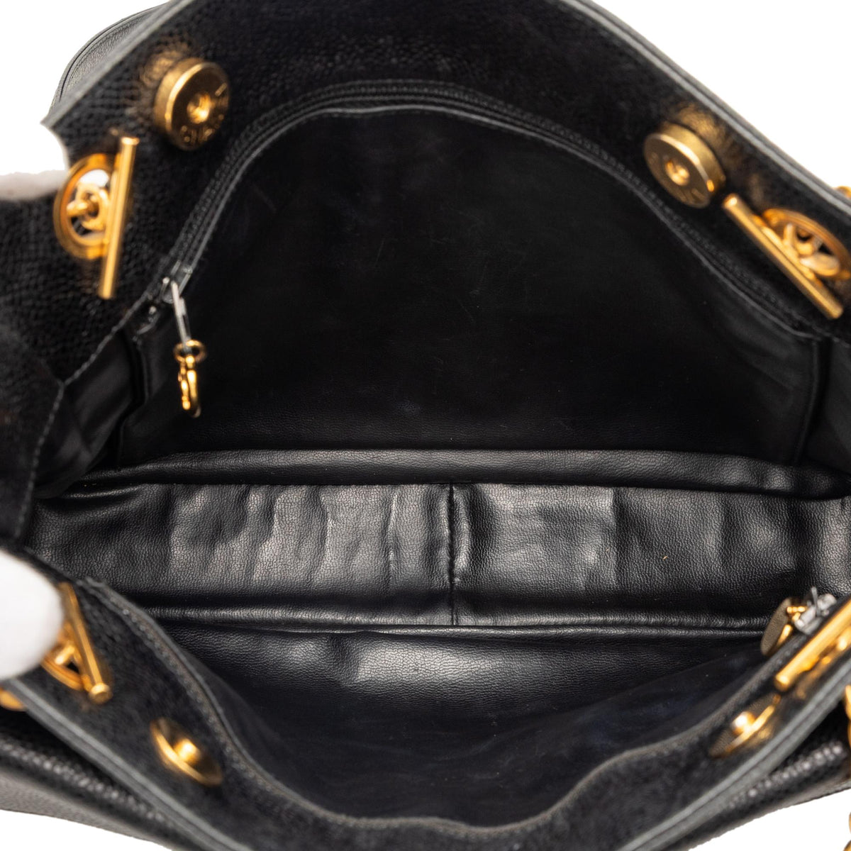 Chanel CC Caviar Front Pocket Shoulder Bag