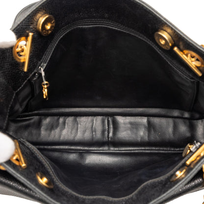 Chanel CC Caviar Front Pocket Shoulder Bag