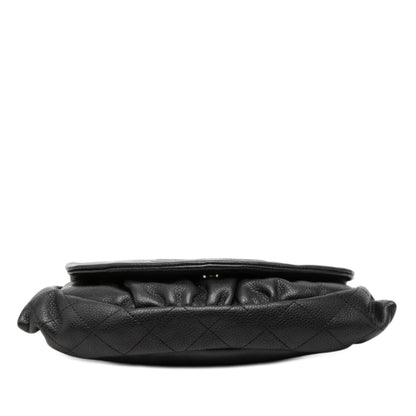 Chanel CC Caviar Half Moon Wallet on Chain