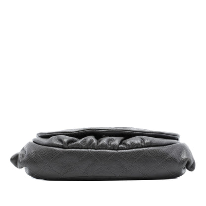Chanel CC Caviar Half Moon Wallet on Chain