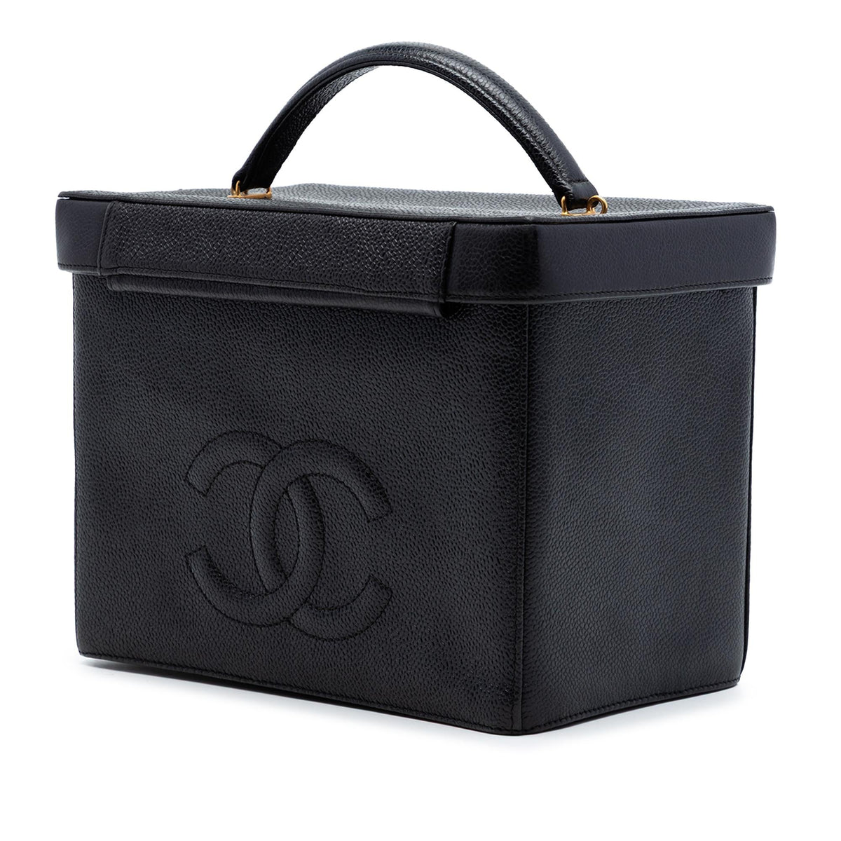 Chanel CC Caviar Turnlock Vanity Bag