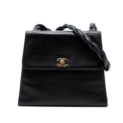 Chanel CC Caviar Twisted Strap Shoulder Bag