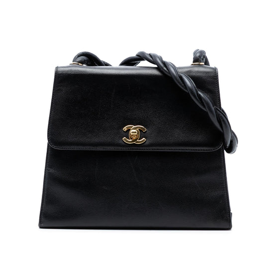 Chanel CC Caviar Twisted Strap Shoulder Bag