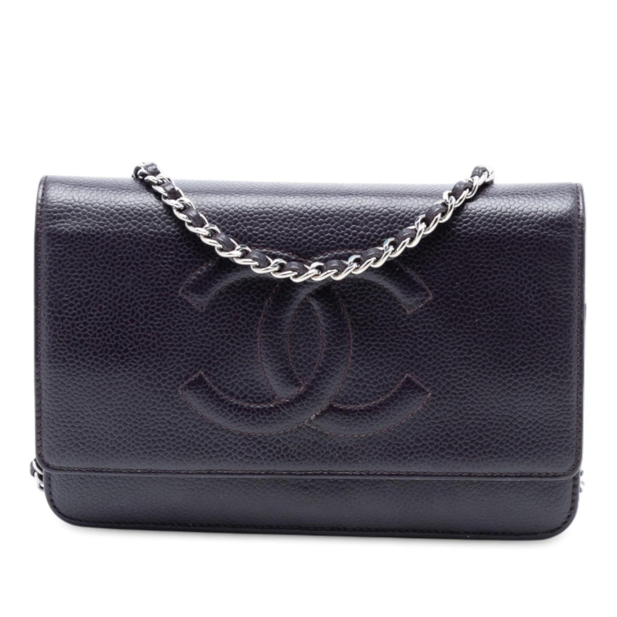Chanel CC Caviar Wallet On Chain