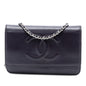 Chanel CC Caviar Wallet On Chain