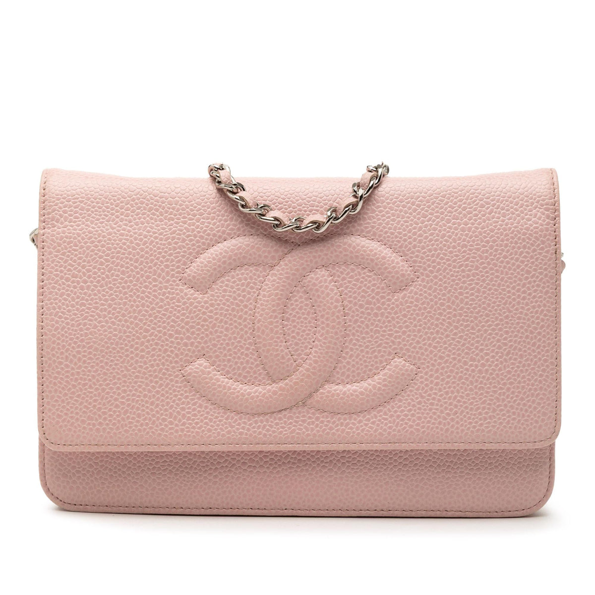 Chanel CC Caviar Wallet On Chain
