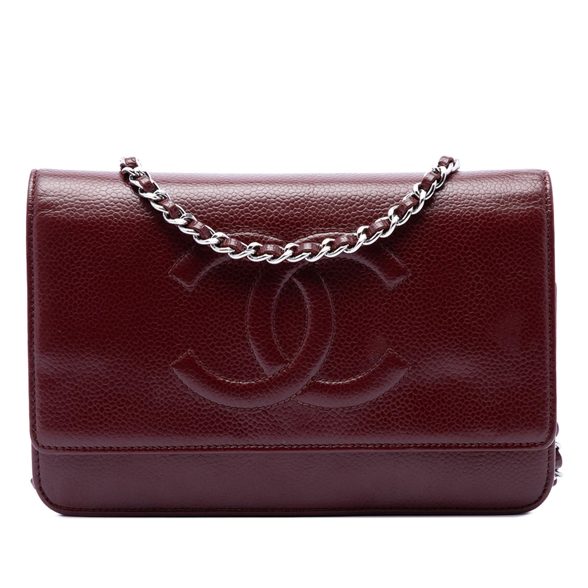Chanel CC Caviar Wallet On Chain