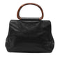 Chanel CC Caviar Wood Top Handle Bag