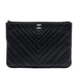 Chanel CC Chevron Calfskin Clutch