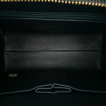 Chanel CC Chevron Calfskin Medal Flap