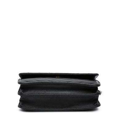 Chanel CC Chevron Lambskin Square Wallet On Chain