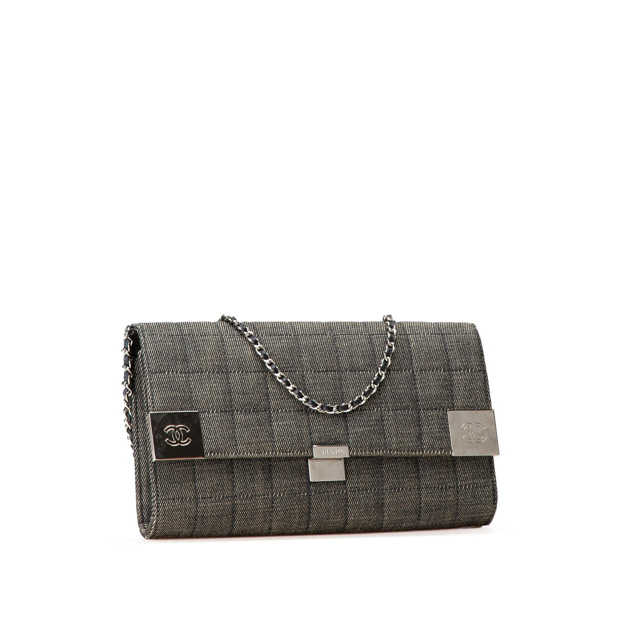 Chanel CC Choco Bar Denim Chain Flap